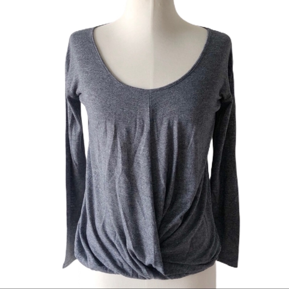 Old Navy Gathered Ruched Front Scoop Neck Shirt